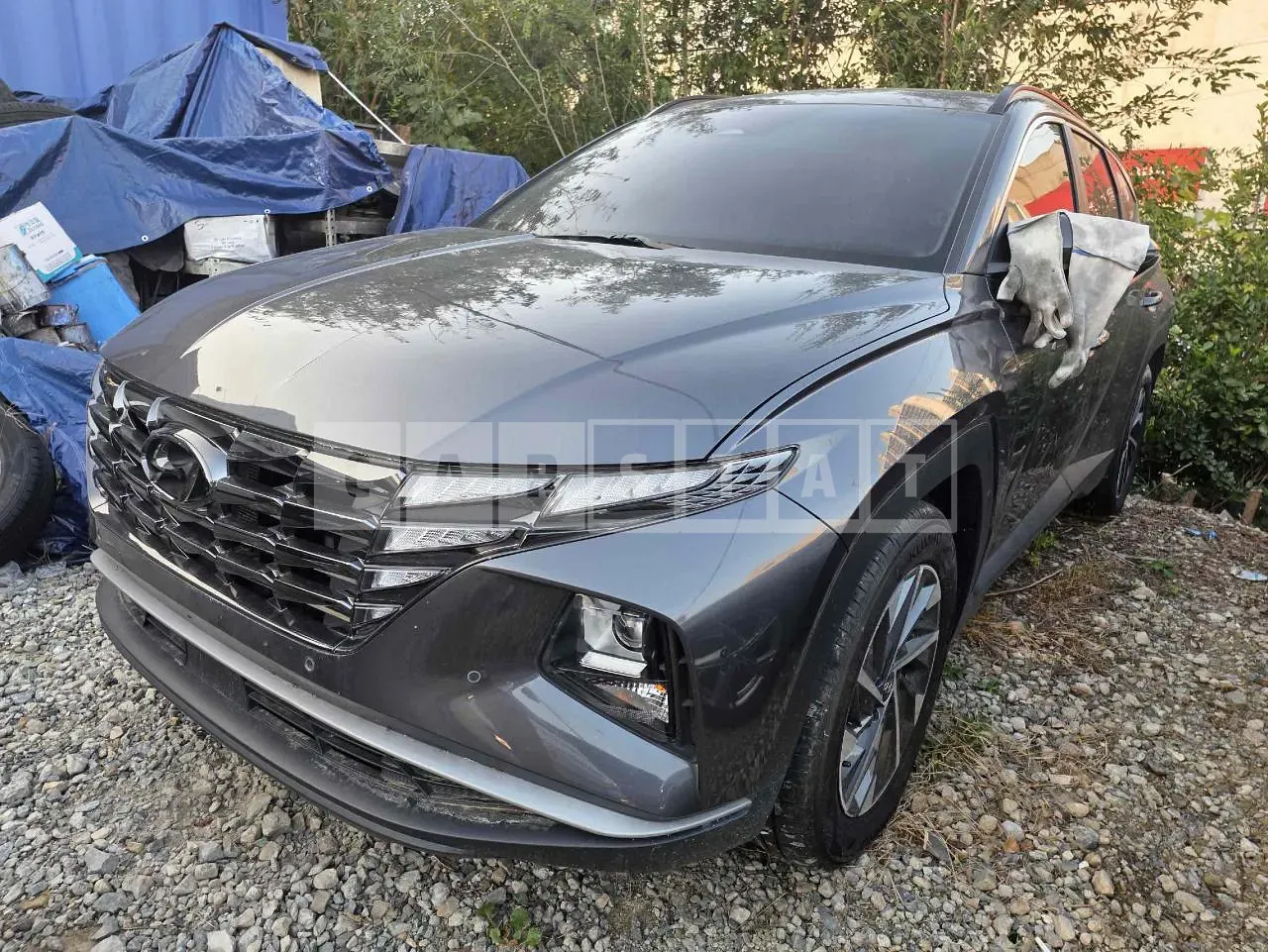 Photo 2 of 17: 2021 Hyundai Tucson, VIN KMHJC81CBMU050733 — Korean insurance auction