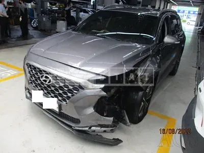 Photo 1 of 50: 2019 Hyundai Santa Fe, VIN KMHS381BDKU016097 — Korean insurance auction