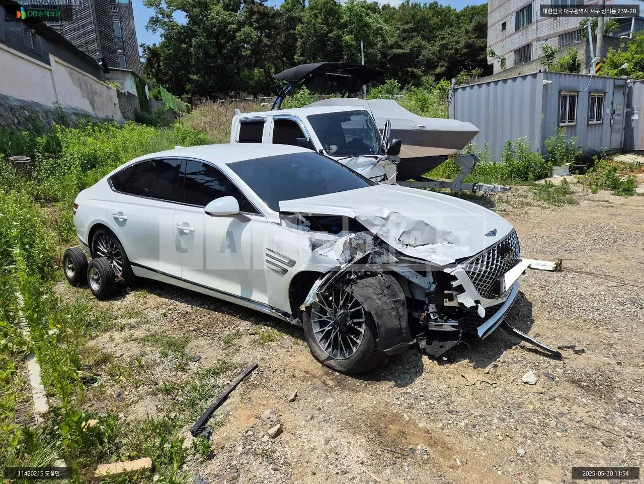 Photo 2 of 12: 2021 Genesis G80, VIN KMTGB41CDMU083717 — Korean insurance auction