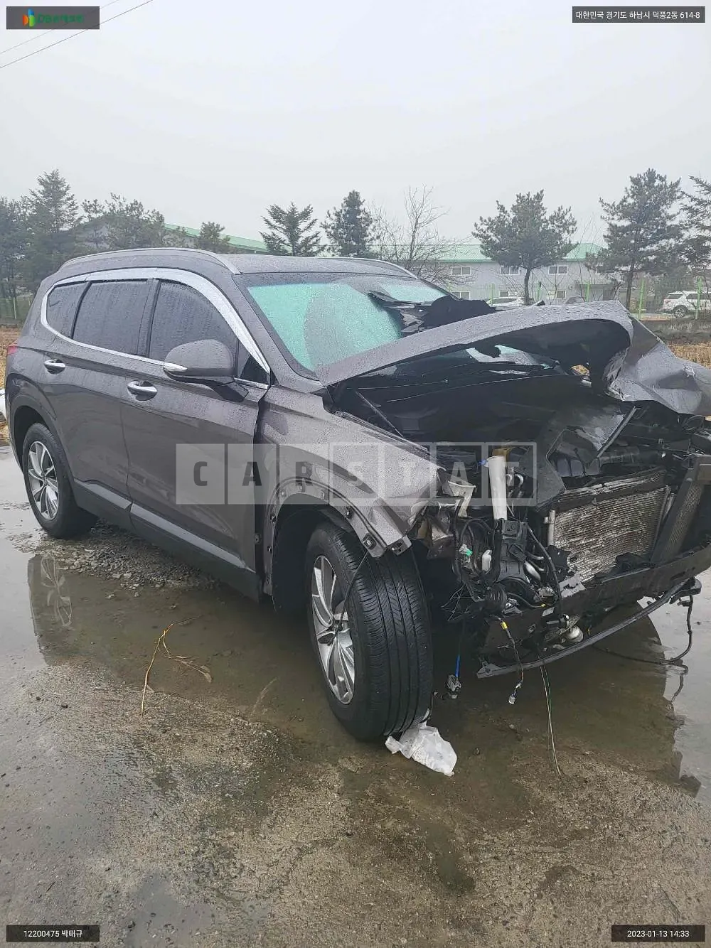 Photo 2 of 13: 2018 Hyundai Santa Fe, VIN KMHS281BBKU006145 — Korean insurance auction