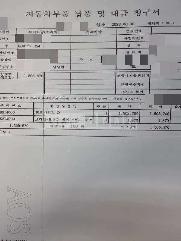 Photo 2 of 4: 2022 Genesis (parts) G90 3.5T Headlamp — Korean insurance auction