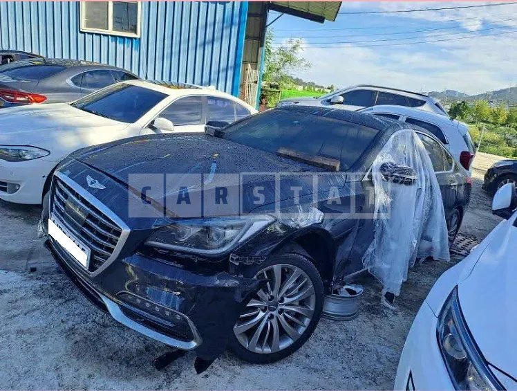 Photo 2 of 24: 2019 Hyundai Genesis G80, VIN KMHGM41DDLU341310 — Korean insurance auction