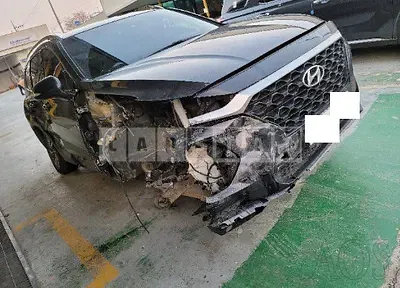 Photo 1 of 18: 2019 Hyundai Santa Fe, VIN KMHS281BBKU006706 — Korean insurance auction