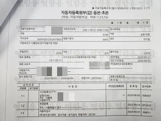 Photo 2 of 3: 2020 Genesis (parts) GV80 Headlamp — Korean insurance auction