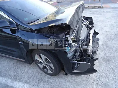Photo 1 of 18: 2017 Hyundai Ionic Electric, VIN KMHC051HFJU021351 — Korean insurance auction