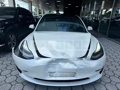 Photo 1 of 29: 2021 Tesla Model 3 Long Range, VIN 5YJ3E1EB4MF024713 — Korean insurance auction