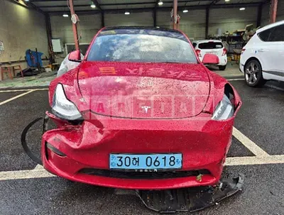 Photo 1 of 45: 2021 Tesla Model Y Standard Range, VIN 5YJYGDED0MF235216 — Korean insurance auction