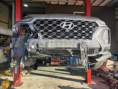 Photo 1 of 24: 2018 Hyundai Santa Fe, VIN KMHS381BBKU066822 — Korean insurance auction