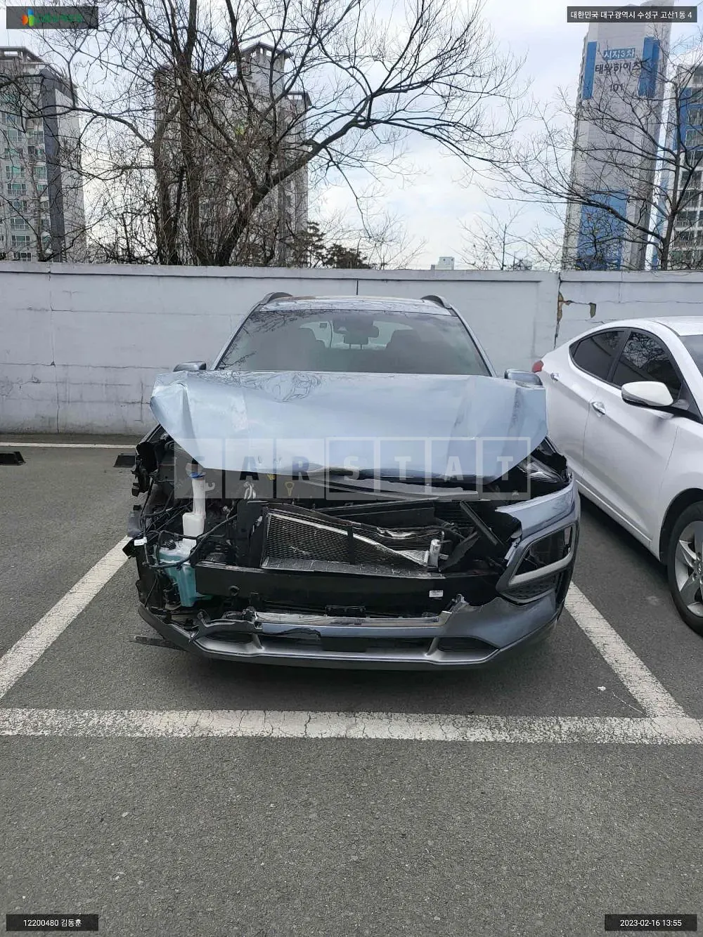 Photo 2 of 19: 2017 Hyundai Kona, VIN KMHK4815HJU011569 — Korean insurance auction