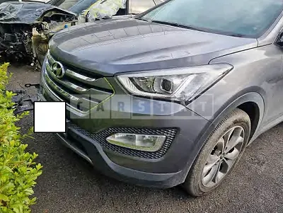 Photo 1 of 34: 2015 Hyundai Santa Fe, VIN KMHSW81UBFU509165 — Korean insurance auction