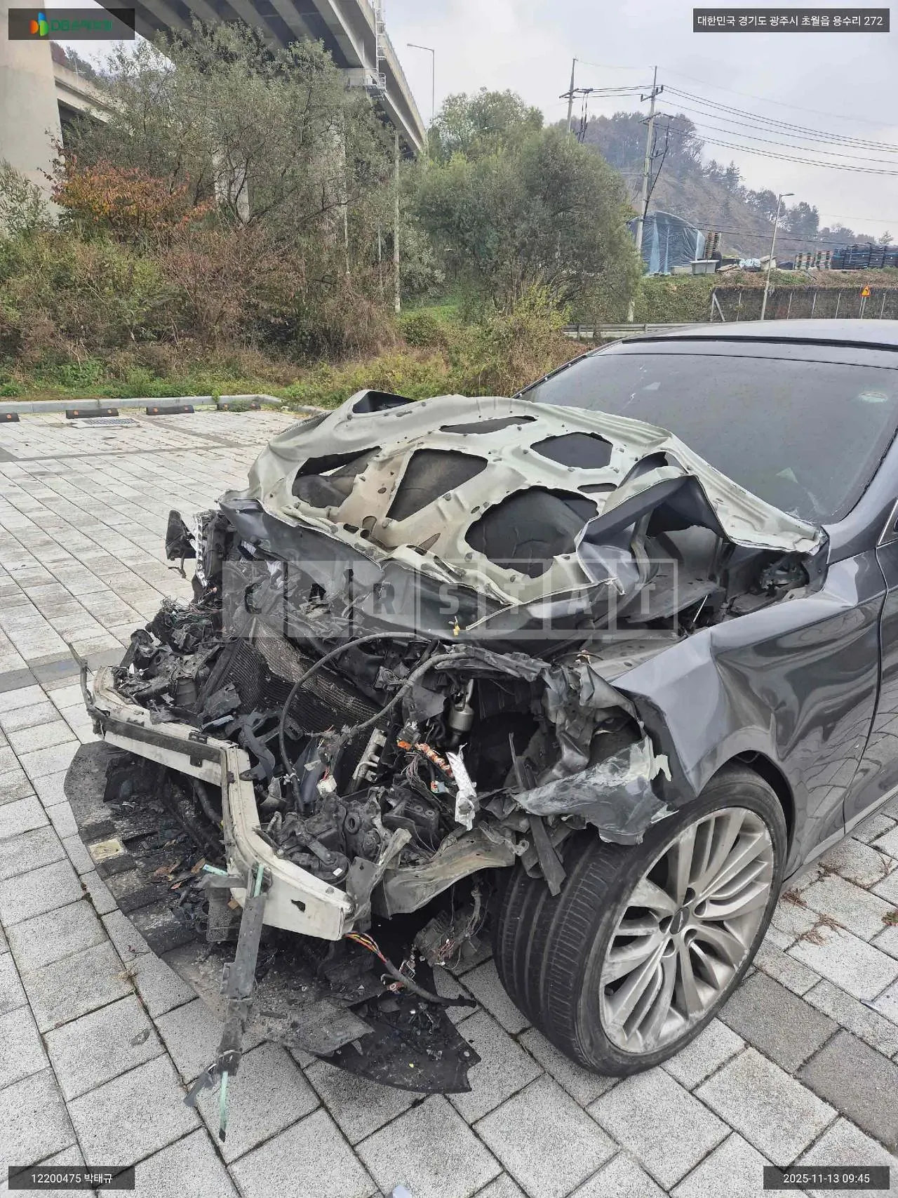 Photo 2 of 26: 2018 Hyundai Genesis G80, VIN KMHGN41DDJU273318 — Korean insurance auction