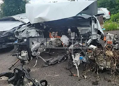 Photo 1 of 9: 2020 Hyundai Kona Electric, VIN KMHK281GFLU077863 — Korean insurance auction