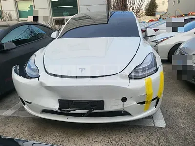 Photo 1 of 92: 2021 Tesla Model Y Standard Range, VIN 5YJYGDED4MF237888 — Korean insurance auction