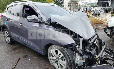 Photo 1 of 10: 2015 Hyundai Tucson, VIN KMHJT81VBFU035977 — Korean insurance auction
