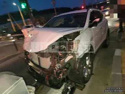 Photo 1 of 7: 2018 Hyundai Santa Fe 2.0, VIN KMHSW81UBJU851577 — Korean insurance auction