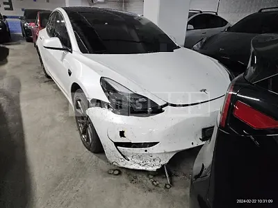 Photo 1 of 6: 2021 Tesla Model 3 Long Range, VIN 5YJ3E1EB0MF952325 — Korean insurance auction