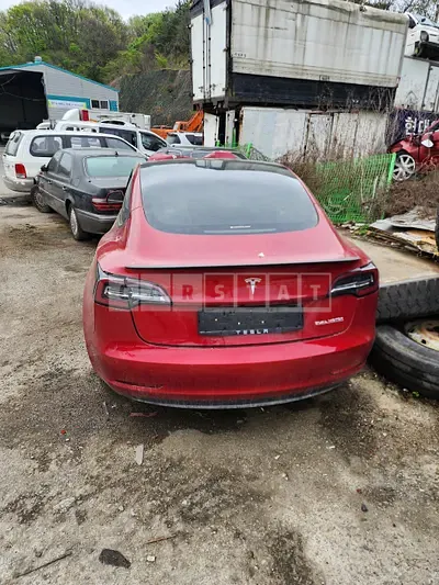Photo 1 of 7: 2021 Tesla Model 3 Long Range, VIN 5YJ3E1EB4MF010519 — Korean insurance auction