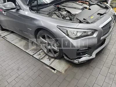 Photo 1 of 16: 2015 Infiniti Q50S Hybrid, VIN JNKAV71E3FM540001 — Korean insurance auction
