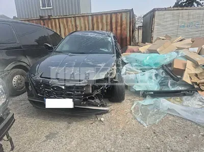 Photo 1 of 22: 2023 Hyundai Tucson, VIN KMHJC81BGPU262343 — Korean insurance auction