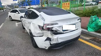 Photo 1 of 15: 2025 Tesla Model 3 LongRange, VIN LRW3E7EK3SC485086 — Korean insurance auction