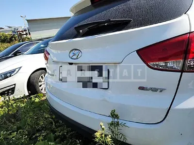 Photo 1 of 10: 2014 Hyundai Tucson, VIN KMHJT81VBFU958218 — Korean insurance auction