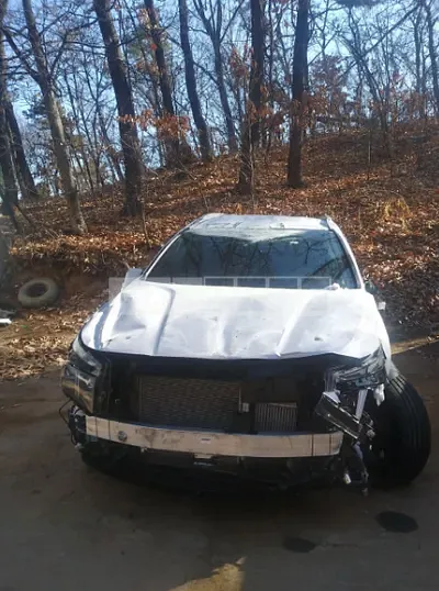 Photo 1 of 14: 2021 Hyundai Santa Fe, VIN KMHS581HHMU415024 — Korean insurance auction