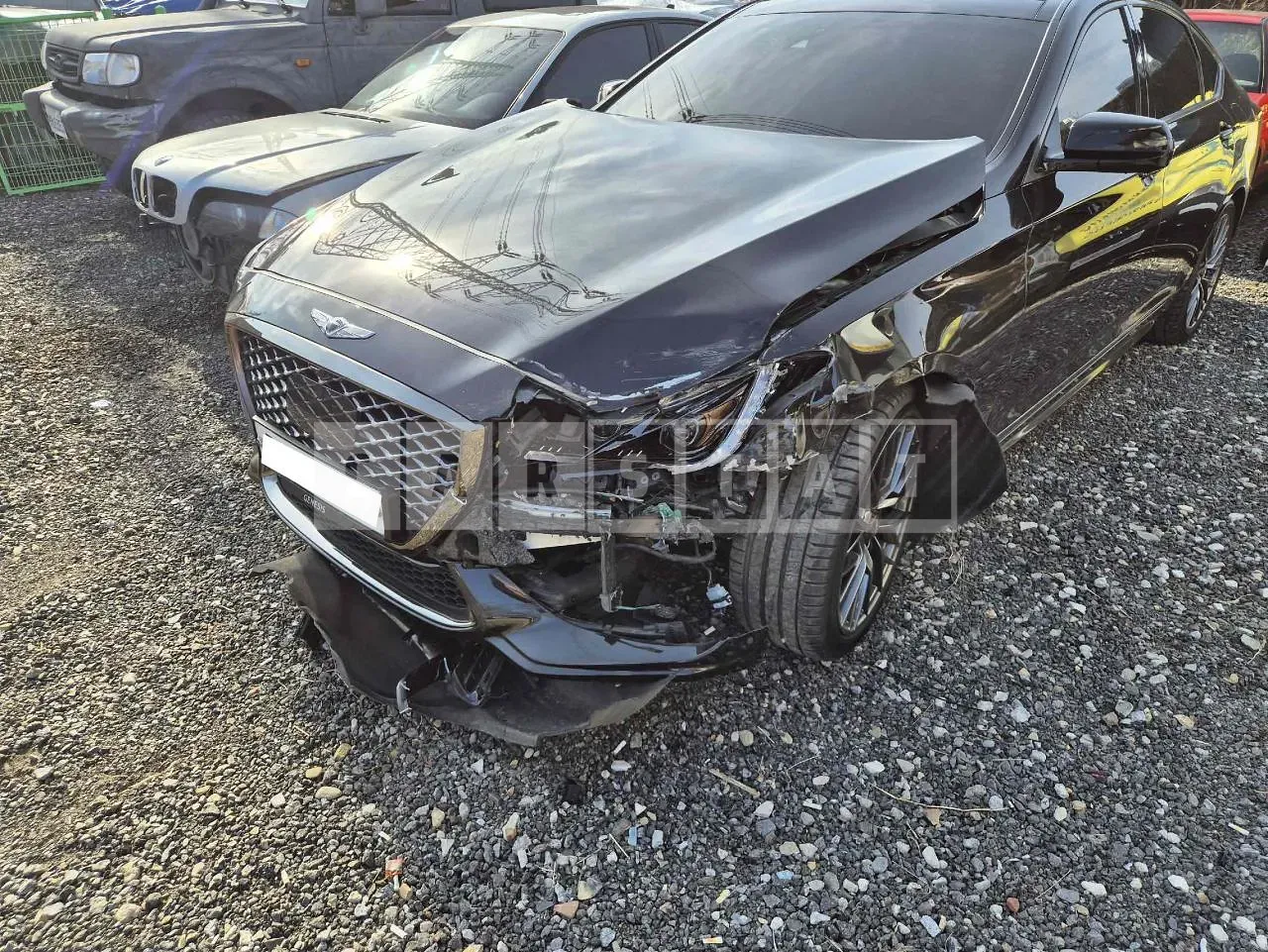 Photo 2 of 15: 2019 Hyundai Genesis G80, VIN KMHGR41BDKU318341 — Korean insurance auction