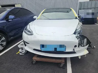 Photo 1 of 9: 2020 Tesla Model 3 Long Range, VIN 5YJ3E1EB8LF731411 — Korean insurance auction
