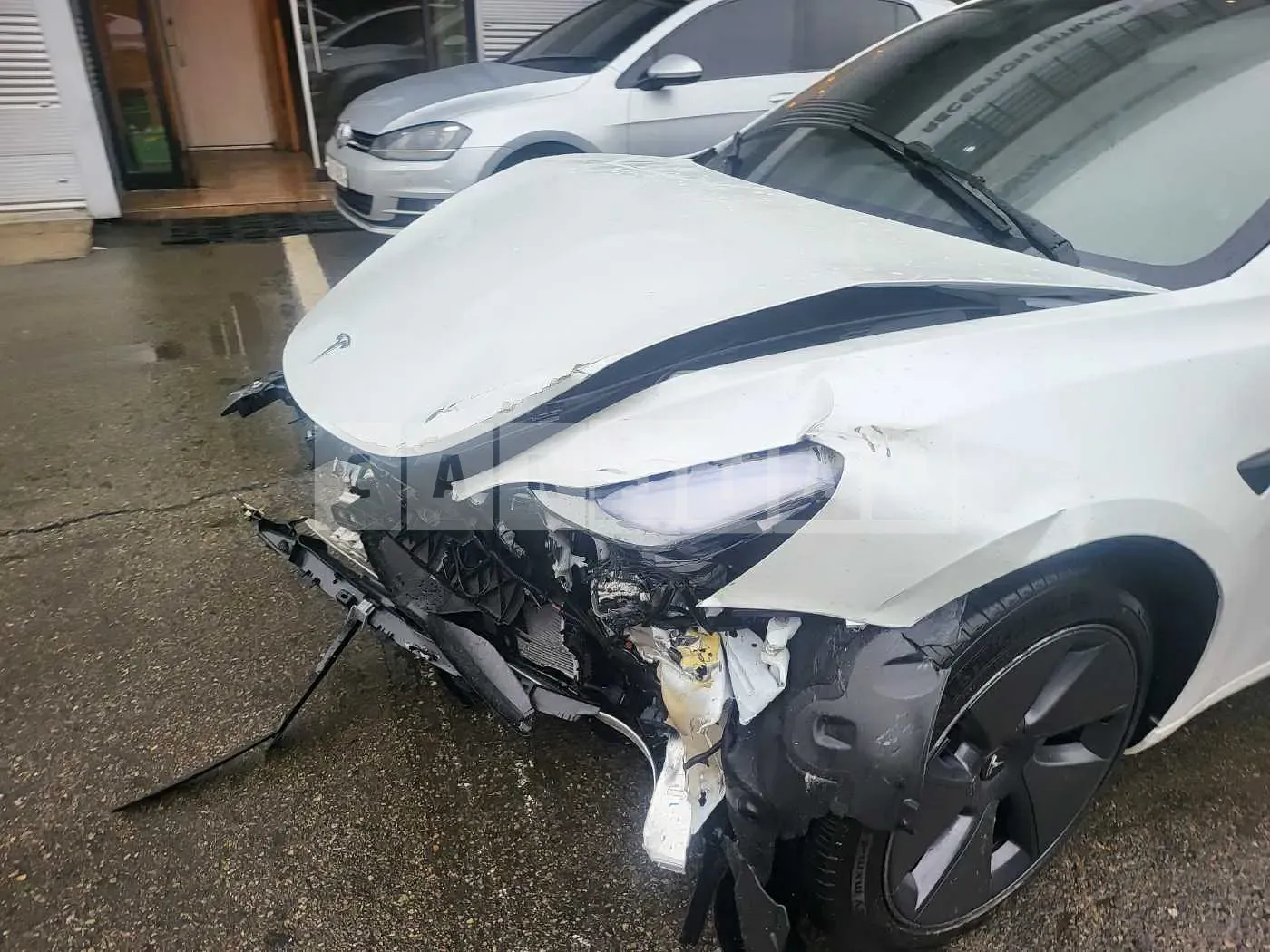 Photo 2 of 27: 2022 Tesla Model 3 Long Range, VIN 5YJ3E1EB2NF151316 — Korean insurance auction