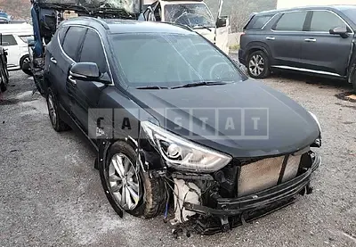 Photo 1 of 10: 2018 Hyundai Santa Fe, VIN KMHSW81UBJU862511 — Korean insurance auction