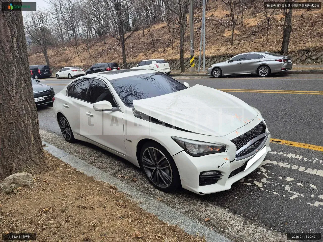 Photo 2 of 9: 2016 Infiniti Q50S Hybrid, VIN JNKAV71EXFM540318 — Korean insurance auction