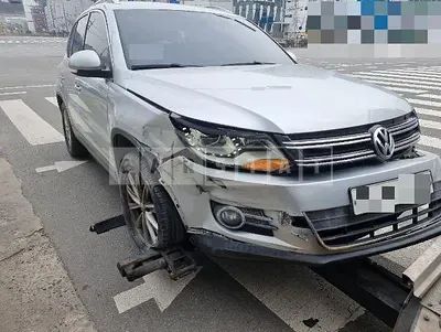 Photo 1 of 5: 2015 Volkswagen Tiguan 2.0 TDI Blue Motion, VIN WVGZZZ5NZFW554313 — Korean insurance auction