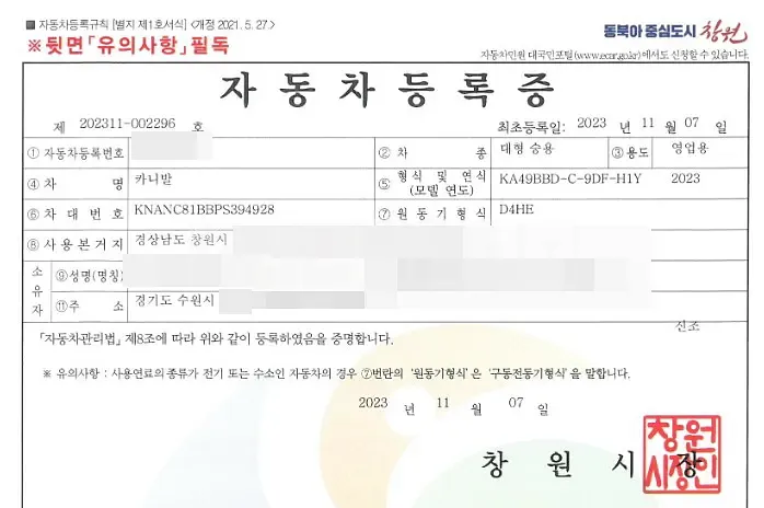 Photo 2 of 6: 2023 Kia Carnival 2.2 — Korean insurance auction