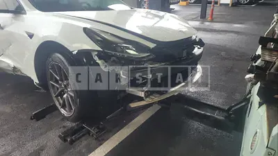 Photo 1 of 9: 2021 Tesla Model 3 Long Range, VIN 5YJ3E1EB7MF946960 — Korean insurance auction