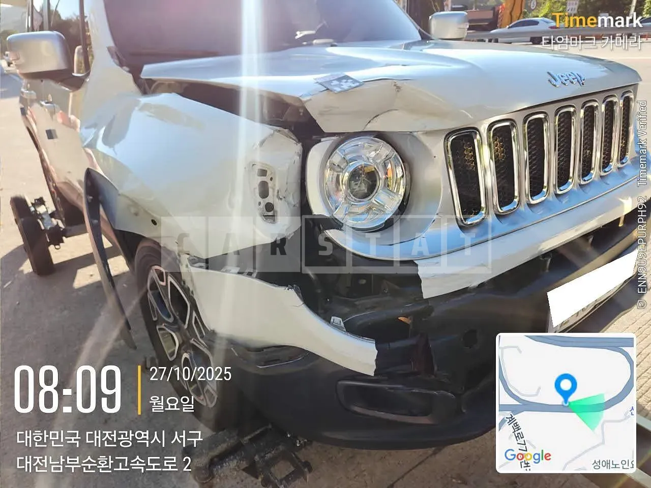 Photo 2 of 14: 2018 Jeep Zip Renegade, VIN 1C4BU0000JPH77953 — Korean insurance auction