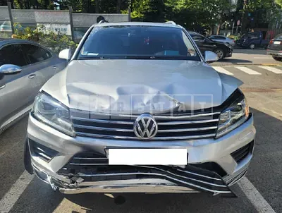 Photo 1 of 10: 2015 Volkswagen Touareg 3.0 TDI Blue Motion, VIN WVGZZZ7PZFD021094 — Korean insurance auction