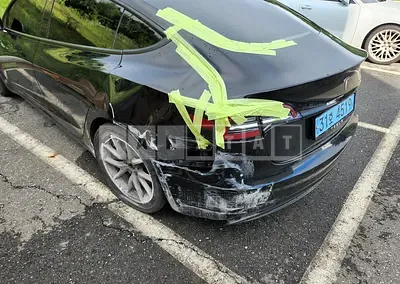Photo 1 of 5: 2021 Tesla Model 3 Long Range, VIN 5YJ3E1EBXMF947150 — Korean insurance auction