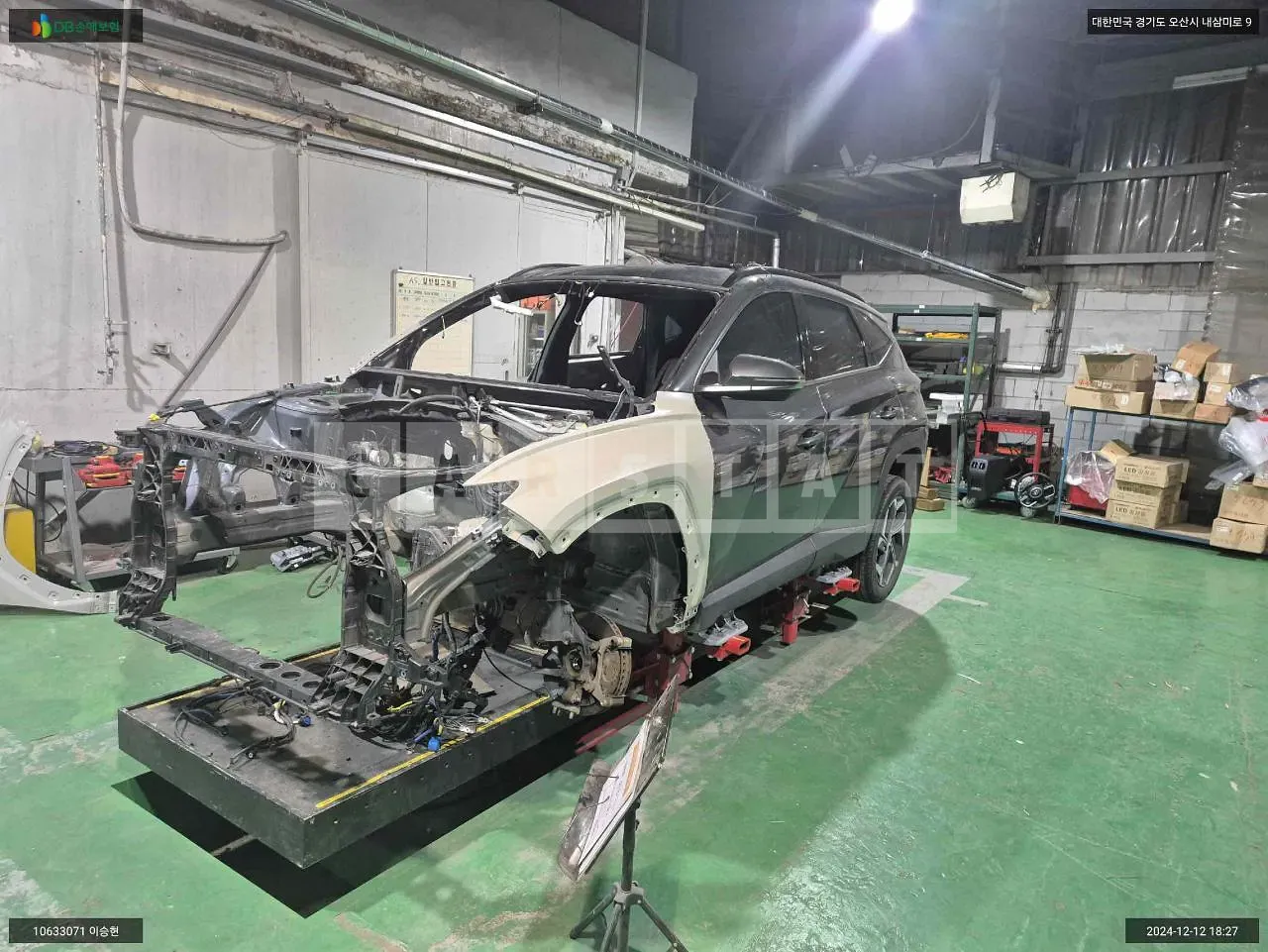 Photo 2 of 20: 2021 Hyundai Tucson, VIN KMHJE81BGMU008642 — Korean insurance auction