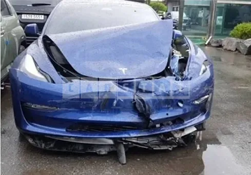 Photo 2 of 59: 2021 Tesla Model 3 Long Range, VIN 5YJ3E1EB8MF081304 — Korean insurance auction