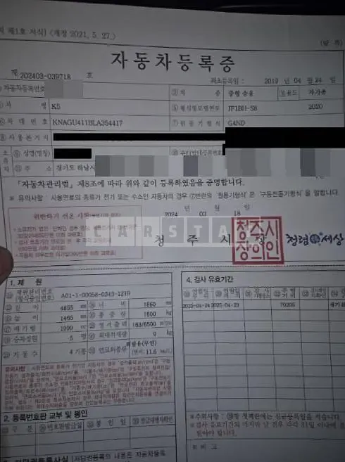Photo 2 of 11: 2019 Kia K5 — Korean insurance auction