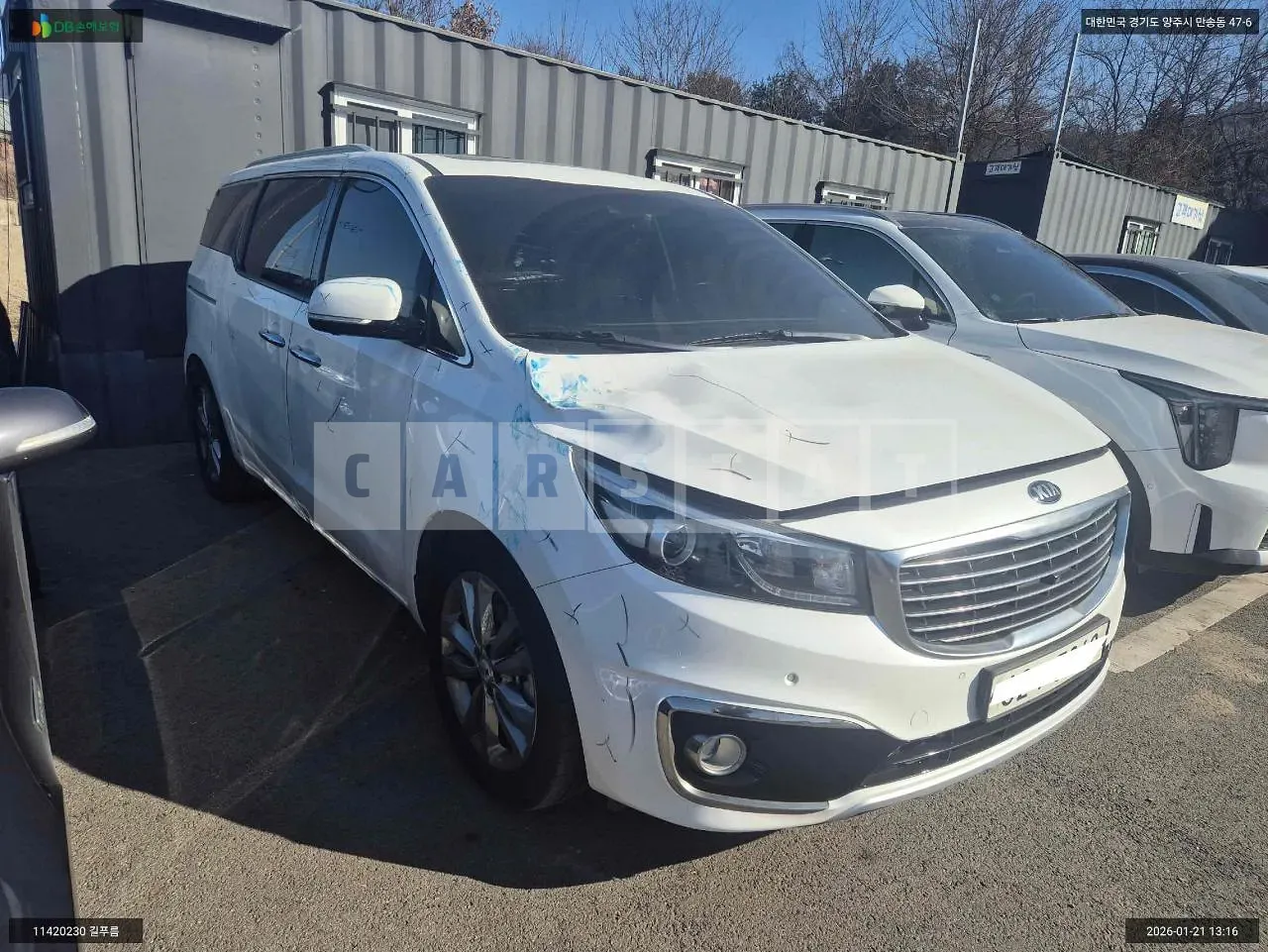 Photo 2 of 38: 2015 Kia Carnival, VIN KNAME81ABGS148559 — Korean insurance auction