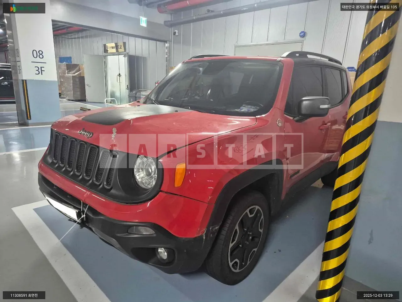 Photo 2 of 7: 2019 Jeep Renegade, VIN 1C4BU0000JPH69286 — Korean insurance auction