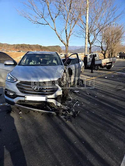 Photo 1 of 11: 2015 Hyundai Santa Fe, VIN KMHSW81UDGU615863 — Korean insurance auction