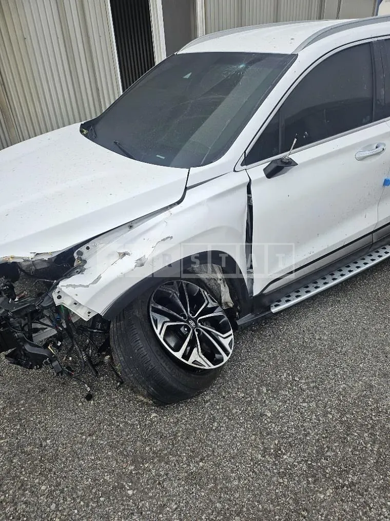 Photo 2 of 7: 2018 Hyundai Santa Fe R2.2 (TM), VIN KMHS381CBKU015688 — Korean insurance auction