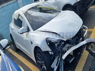 Photo 1 of 40: 2022 Tesla Model 3 Long Range, VIN 5YJ3E1EB1NF149296 — Korean insurance auction