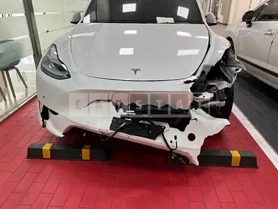 Photo 1 of 19: 2021 Tesla Model Y Performance, VIN 5YJYGDEF5MF283487 — Korean insurance auction