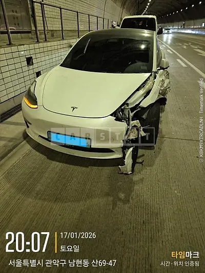 Photo 1 of 43: 2022 Tesla Model 3 Long Range, VIN 5YJ3E1EB2NF150277 — Korean insurance auction