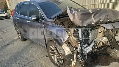 Photo 1 of 21: 2021 Hyundai Santa Fe, VIN KMHS281HGMU414741 — Korean insurance auction
