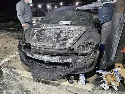 Photo 1 of 19: 2022 Tesla Model 3 Long Range, VIN 5YJ3E1EB3NF306617 — Korean insurance auction
