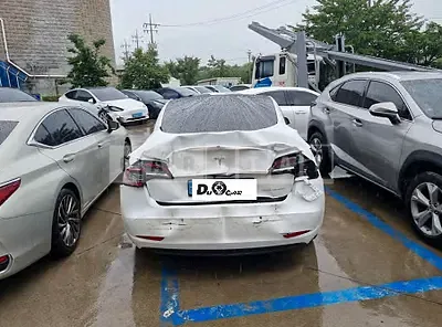 Photo 1 of 17: 2021 Tesla Model 3 Long Range, VIN 5YJ3E1EBXMF952199 — Korean insurance auction